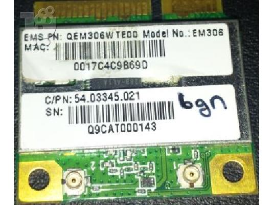 PoulaTo: Acer Aspire QMI Wireless Card Atheros HB93 B/G/N EM306